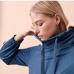 Lou & Grey Drawstring Cowl Top